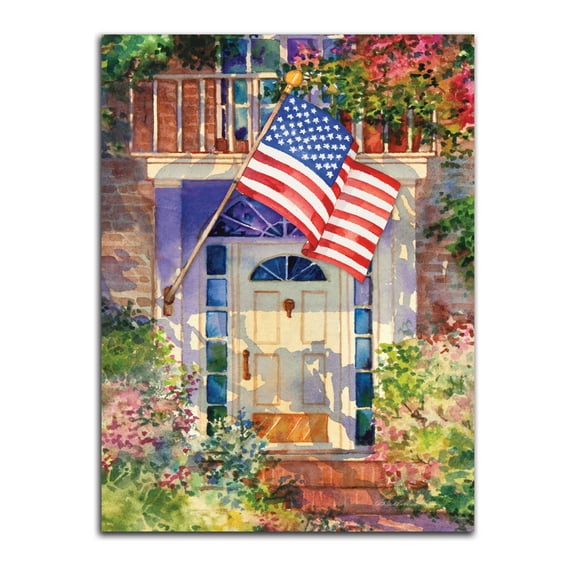 Gango Home Decor Traditional Patriotic Home by Kathleen Parr McKenna (Printed on Paper); One 16x20in Fine Art Paper Giclee Print