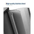 thumbnail image 3 of Twister.CK 16 Gallon Stainless Steel Dual Trash Can with Lid, Step-on Recycling Garbage Cans with Inner Buckets, for Kitchen, Bathroom, Silver, 3 of 6
