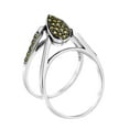 thumbnail image 5 of Elegant Marcasite Rain Teardrop Black Onyx Sterling Silver Double Band Ring-7, 5 of 5