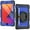 Black + Blue, variant on iPad 6th Generation Case with Built in Screen Protector, iPad 5th Gen Case 9.7 Inch, iPad Air 2 Case, Kids Shockproof Child Proof Cover with Rotating Stand Handle Grip for iPad 9.7" 2018/2017,Orange