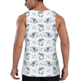 thumbnail image 3 of Easygdp Party Shark Cute Men's Tank Top, Sleeveless Muscle T Shirts, Breathable, Quick-Dry, Loose for Gym, Running, Fitness - X-Large, 3 of 9