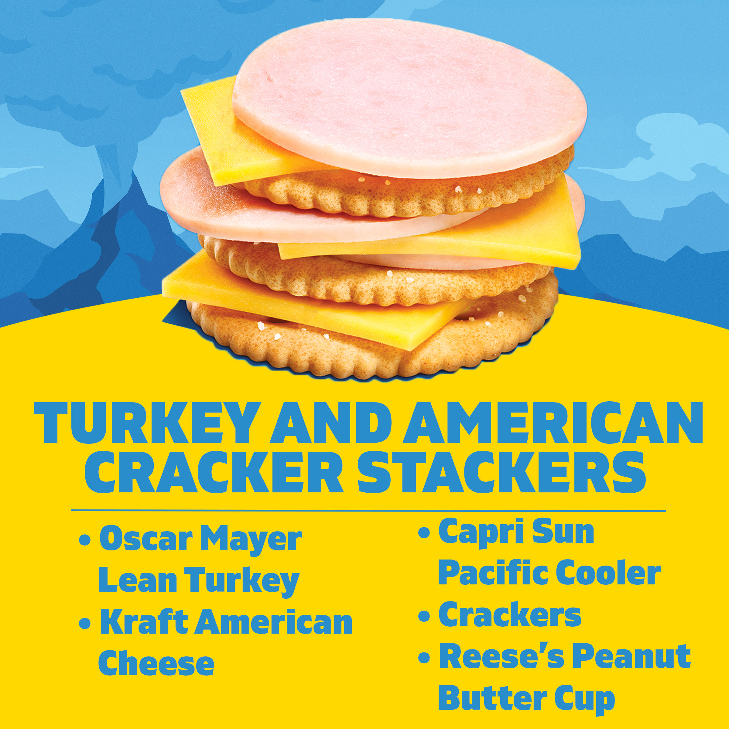 Lunchables Turkey & American Cheese Cracker Stackers Kids Lunch Meal Kit, 8.9 oz Box - image 3 of 14