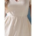 thumbnail image 5 of CUPSHE Women's Mini Dress V Neck Flutter Sleeve Cotton Self Tie Back A Line Short Summer Cover Up Dress, 5 of 5