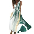 thumbnail image 2 of Titcea Summer Dresses for Women 2026 Deep V Neck Sleeveless Flowy Maxi Dresses Fashion Printed Casual Elegant Dresses, Gifts for Mom/Her, 2 of 5
