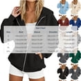 thumbnail image 3 of YanHoo Women's Fall Zip Up Hoodies Sweatshirts | Comfy Fleece Lined, Long Sleeve Pockets, Drawstring Hooded, Loose Fit, Fashion Y2K, Track Jackets, Spring Winter Clothing, 3 of 7