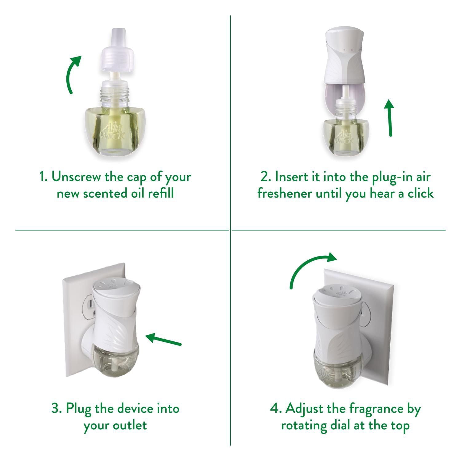 Air Wick Plug In Huile Parfumée, 5 Recharges,  Vanille<br>, (5x20mL)