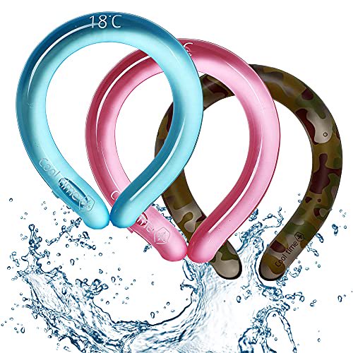 Neck Cooling Tube (Pink, 1) Wearable Cooling Neck Wraps for Summer Heat I Hands free Cold Gel