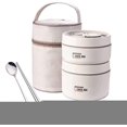 thumbnail image 1 of Insulated Bento Box, Stackable Insulated Lunch Box, Portable Food Container With Lunch Bag, Stackable Leakproof Stainless Steel Food Container, 1 of 5