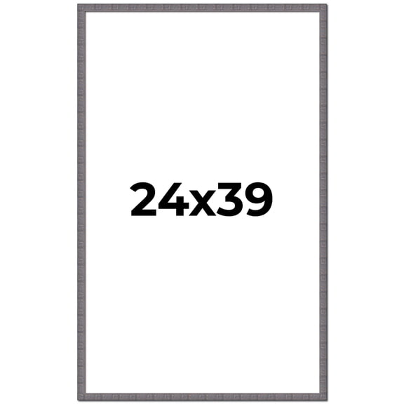 24x39 Frame Blue Kingsley Pewter Solid Wood Picture Frame Width 0.75 Inches |Interior Depth 0.5