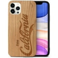 thumbnail image 1 of Case Yard Wooden Case Outside Soft TPU Silicone, Slim Fit Shockproof Wood Protective Phone Cover for Girls Boys Men and Women, Supports Wireless Charging Enjoy California Design case for iPhone-11-Pro, 1 of 7