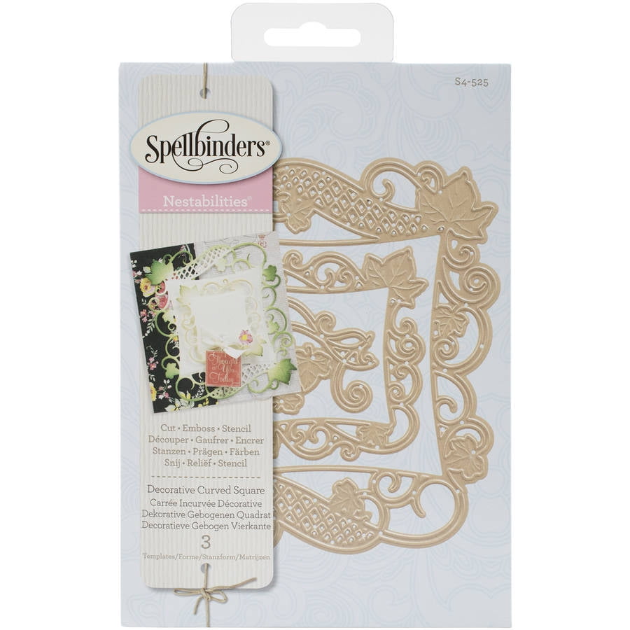 Spellbinders Nestabilities Decorative Elements Dies, Curved Square