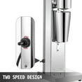 thumbnail image 6 of BENTISM Electric 800ml Capacity 2 Speed Stainless Steel Blender Flat Head Milkshake Maker, Silver, 6 of 10