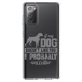 thumbnail image 1 of DistinctInk Clear Shockproof Hybrid Case for Galaxy Note 20 ULTRA (6.9" Screen) - TPU Bumper Acrylic Back Tempered Glass Screen Protector - If My Dog Doesn't Like You I Won't Either, 1 of 3