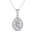 thumbnail image 1 of Cate & Chloe Isabel Collier Pendentif Plaqué Or Blanc 18k avec Diamants Simulés Cadeau pour Femmes, 1 of 9