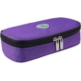 thumbnail image 3 of Bolsa enfriadora de viaje médica con pantalla de temperatura, estuche refrigerador para insulina, bolsa enfriadora para diabéticos, 8 x 4 pulgadas (púrpura, sin gel de hielo), 3 of 5