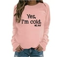 thumbnail image 2 of Womens Tops Plus Size Casual Letters Graphic Printed/Solid Color Sale Long Sleeve Sweatshirts Crewneck Cute Pullover Ladies Classic-Fit Essential T-Shirt Relaxed Fit Top qILAKOG Size XXL, 2 of 4