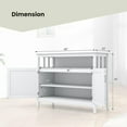thumbnail image 3 of Buffet Cabinet with Storage, Freestanding Kitchen Cabinet with Adjustable Shelf, Storage Sideboard Console Table, 3 of 18