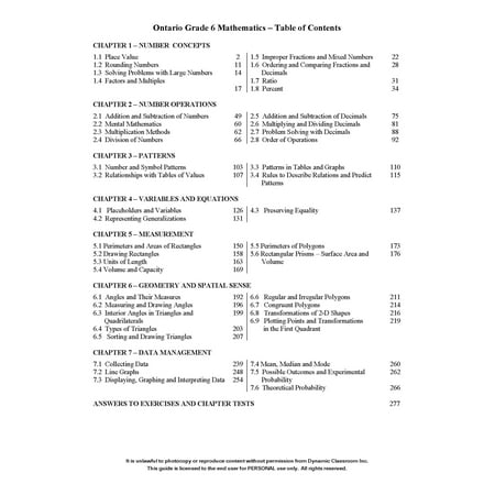 Canadian curriculum grade 6 math worksheets