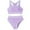 Light Purple, variant on Teen Girls Swimsuits Solid color Girls Swimsuit with Shorts Two Piece Bikini Sets Toddler Bathing Suits 10-11T Girls Clothes