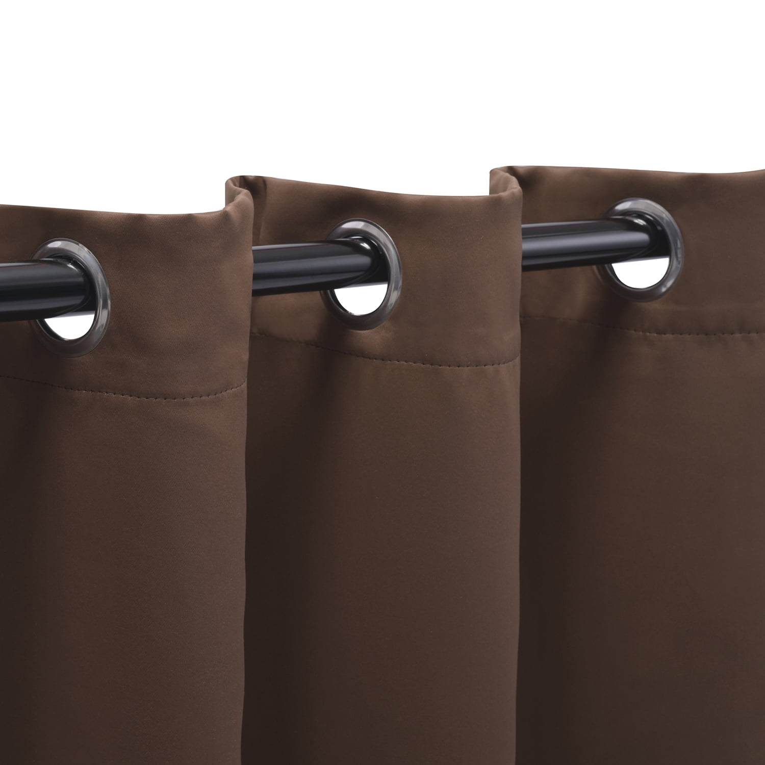 Superior Solid Blackout Curtain Set of 8, 52" x 84", Cappuccino