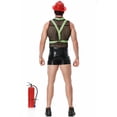 thumbnail image 3 of Disfraces de Halloween 2024 M-XL, disfraz de bombero reflectante para juego de roles, traje de fiesta divertido para niños, traje de bomberos COS de malla para hombres, 3 of 4