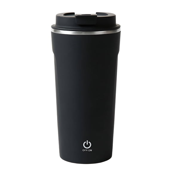 ACDANC 2026 New Electric Stirring Mixing Cup Snap on Lid Magnetic Stirring Mug Elegant Drinking Portable Automatic Stirring Cup for Office Home Travel Black 400Ml