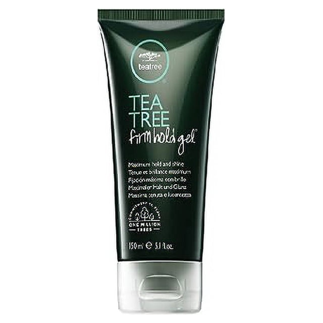 Gel de fijación firme de árbol de té, Gel para el cabello, Fijación máxima, Brillo intenso