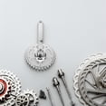 thumbnail image 4 of HONITANO 2Sets Bicycle Crank Set Silver Single Chainwheel Lightweight Metal Chainring Accessory, 4 of 8