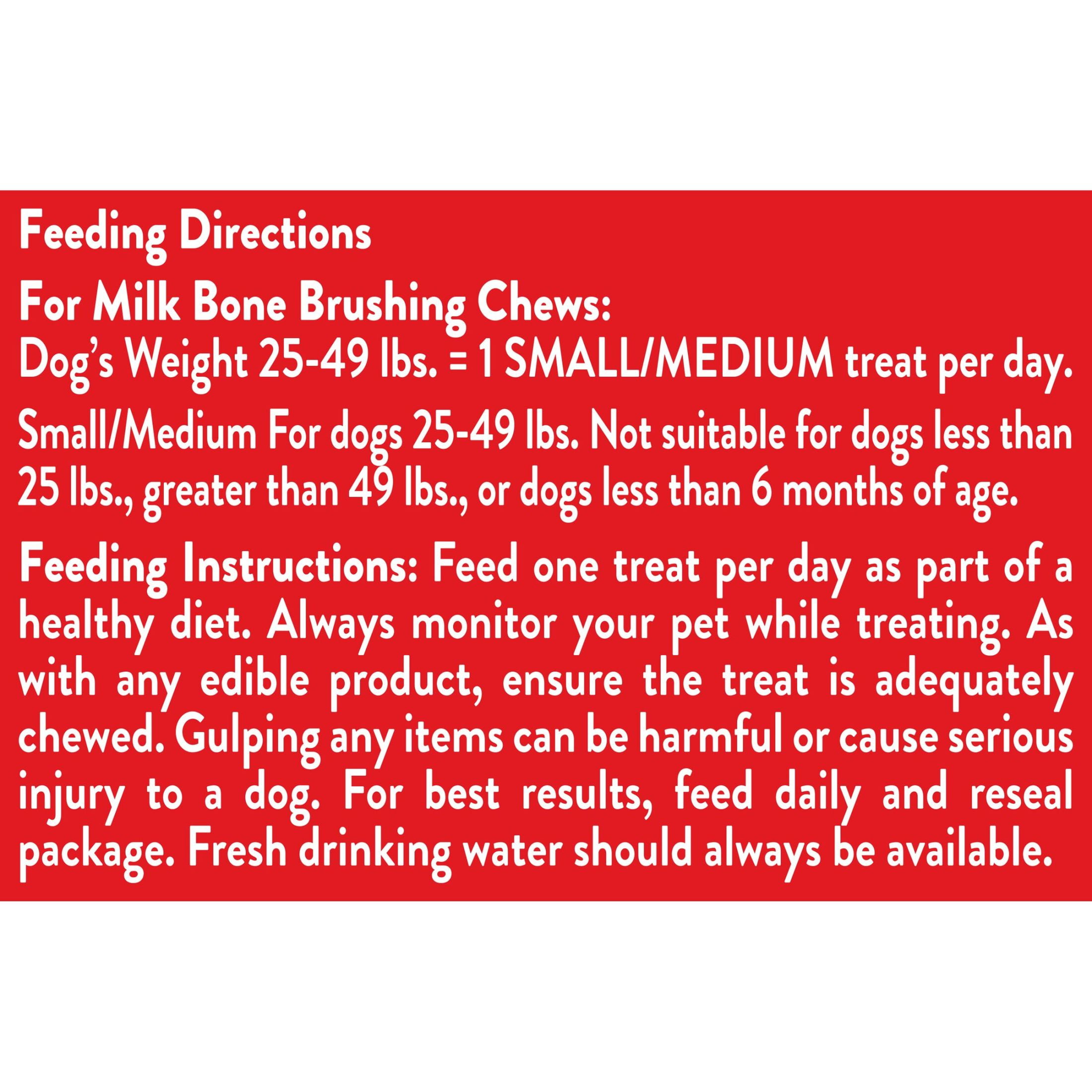 (24 pack) Milk Bone Brushing Chews Original Chicken Flavor Daily Dental Dog Treats, Small/Medium, 7.1 Ounce Bag