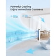 thumbnail image 2 of Portable Evaporative Air Cooler: 41" Bladeless Tower Fans Swamp Cooler for Bedroom, Office, Standing That Blow Cold with 12H Timer, 3 Speeds, 4 Modes, 20FT Remote, 80° Oscillating, 2 of 5