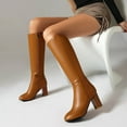 thumbnail image 2 of YLYL Women's Thigh High Boots Block Chunky Heel Fashion Over the Knee High Boots, 2 of 9