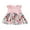 Pink, variant on Wassery Toddler Baby Girls Summer Dresses Fly Sleeve Round Neck Bow Front Floral Print Dress Birthday Princess Dress 9M-3T