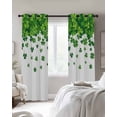 thumbnail image 4 of Green Leaves Blackout Curtains for Bedroom Living Room Darkening Curtains 96 Inches Long Watercolor Botanical Pastoral Elegant Window Curtain 2 Panels Set Window Treatment Grommet Drapes 52"x96", 4 of 9