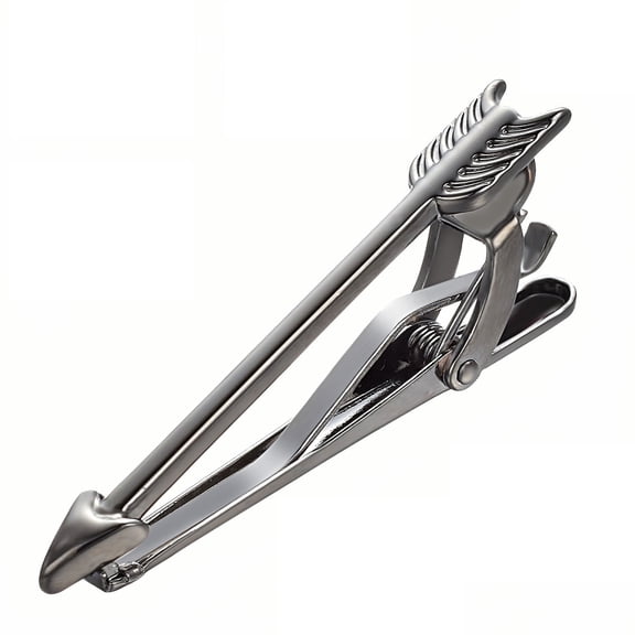 Yoursfs Personalized Tie Clips Grey Arrow Tie Bar for Men Unquie Tie Tack for Neckties Cool Tie Clip Men's Suit Accessories