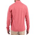 thumbnail image 2 of Women's-Cutter & Buck  Heather Red Arkansas Razorbacks Adapt Eco Knit Stretch Recycled DryTec Raglan Quarter-Zip, 2 of 2