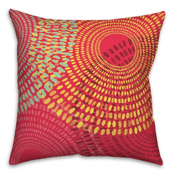 Creative Products Bright Pink Dash Circles 20x20 Indoor / Outdoor Pillow