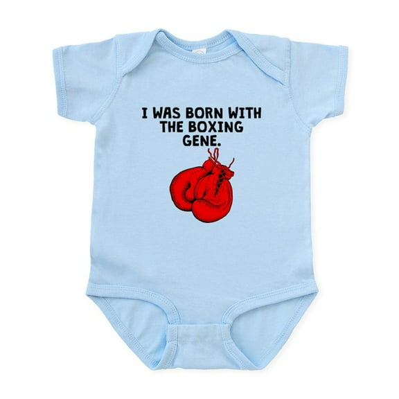 CafePress - Born With The Boxing Gene Body Suit - Baby Light Bodysuit, Size Newborn - 24 Months