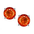 thumbnail image 2 of Star K� Round 6mm Simulated Orange Mexican Fire Opal Classic Screw Back Stud Earrings, 2 of 9