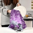 thumbnail image 6 of GZHJMY Soft Absorbent Reusable Kitchen Towels, Set of 6|28x18 in, Purple Gift and Silver Ball Dining Kitchen Living Room Tea Towels Dish Towels Decorative Towels, 6 of 7