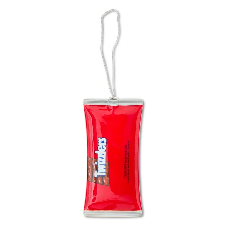 Twizzlers Decoupage Christmas Ornament, Yellow, Plastic, by Ruz