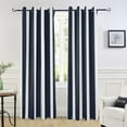 thumbnail image 5 of Blackout Curtains Window Curtain for Bedroom Living Room 1 Panel 82"x42" Navy Blue and White Striped, 5 of 8