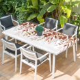 thumbnail image 2 of Brown Leaves Table Cloths for 3 Foot Rectangle Tables, Summer Botanical Patio Waterproof Elastic Fitted Tablecloths, Washable Rectangular Table Cover for Camping, 2 of 8