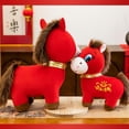 thumbnail image 6 of KRONDO wartleves Year of The Horse 2026 Plush, Funny Smiling/Crying Horse Plushie Figurine, Lucky Chinese Lunar New Year Mascot Ornament for Home Store Tabletop Decor, Red, 6 of 8