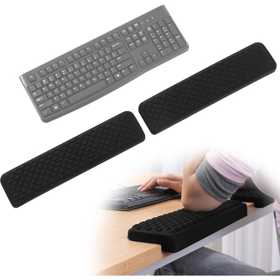 L-Shaped Desk Wrist Elbow Rests, 2PCS Memory Foam Elbow Support Padding with Non-Slip Bottom, Ergonomic Wrist Cushions for Table or Desk Edge