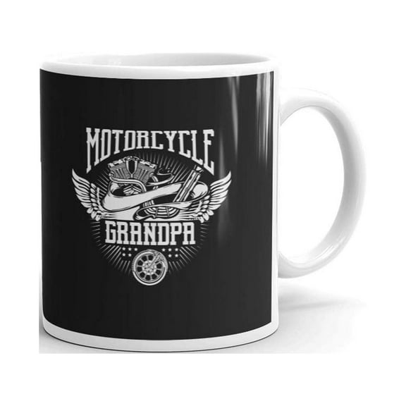Motorcycle Grandpa Cool Ride Coffee Tea Ceramic Mug Office Work CupGift 11 oz