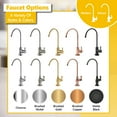 thumbnail image 5 of Modern Water Filter Faucet - Brushed Copper Faucet - 100% Lead-Free Drinking Water Faucet - Compatible with Reverse Osmosis Water Filtration Systems, 5 of 7