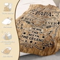 thumbnail image 4 of Gifts for Grandpa Papa Gifts from Granddaughter Grandson Best Papa Ever Gifts Christmas Fathers Day Papa Gifts for Birthday Soft Throw Blanket for Bedding Sofa 50x60, 4 of 6