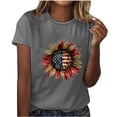 thumbnail image 1 of Camisetas de Manga Corta para Mujeres de Longitud Regular de Poliéster Sólido, Camiseta de Fiesta de Mayo Y Blusa Del Festival para la Primavera Y el Verano, 1 of 3