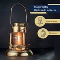 thumbnail image 2 of Kings County Tools 8” Tall Railroad-Style Oil Lamp with Brass Body, 2 of 6