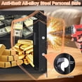 thumbnail image 3 of Heavy-Duty Fireproof & Waterproof Steel Safe Box – Dual Key & Digital Lock – Anti-Theft Alarm, Removable Shelf – Wall/Floor Mountable Security for Home, Office, Hotel – Size: FD-4235HC 420×350×310mm, 3 of 8